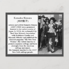Japansk rösträtt Komaku Kimura Womens Höger Vykort