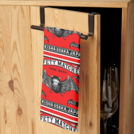 Japansk säkerhet matchar Art Fladdermus Kökshandduk