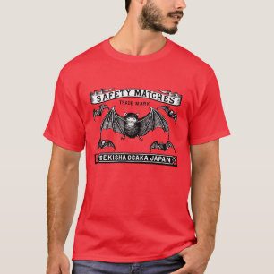 Japansk säkerhet matchar Art Fladdermus T Shirt