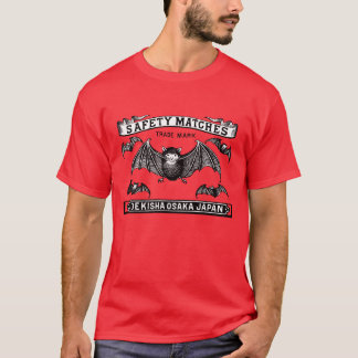 Japansk säkerhet matchar Art Fladdermus T Shirt