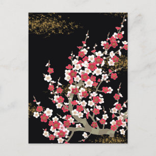 Japansk Sakura Cherry Blommar Fine Art Vykort