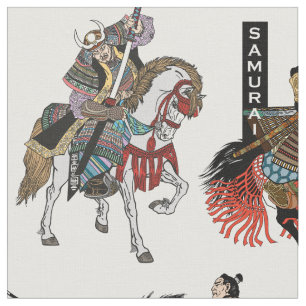 Japansk samurahorseman-väv tyg