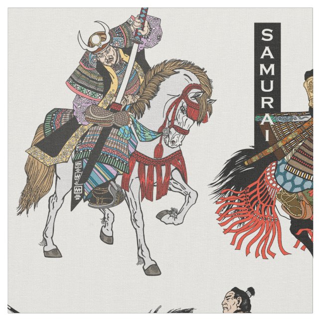 Japansk samurahorseman-väv tyg (Närbild)
