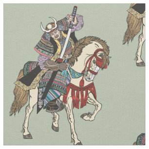 Japansk samurahorseman-väv tyg