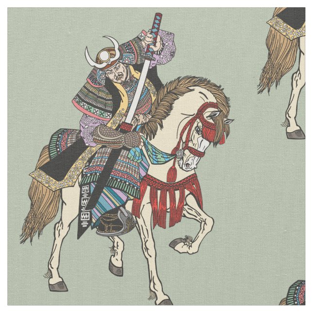 Japansk samurahorseman-väv tyg (Närbild)