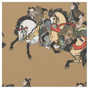Japansk samurahorseman-väv tyg
