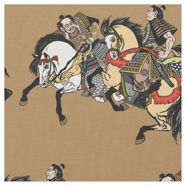 Japansk samurahorseman-väv tyg (Närbild)