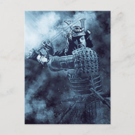 Japansk SAMURAI Abstrakt Warrior Mystical Art Vykort