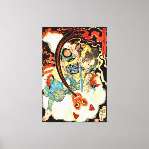 Japansk samurai canvastryck