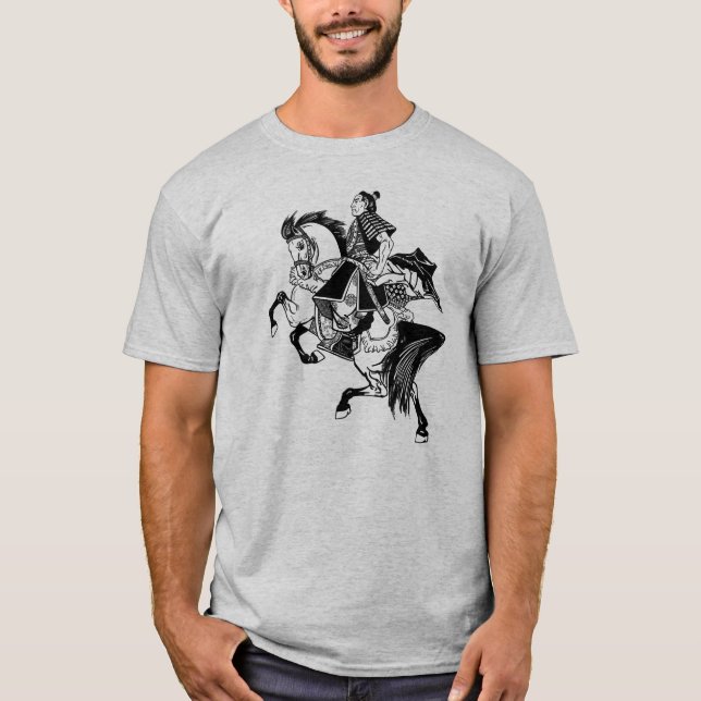 Japansk samurai horseman T-Shirt (Framsida)