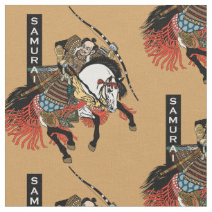 Japansk samurai horseman tyg