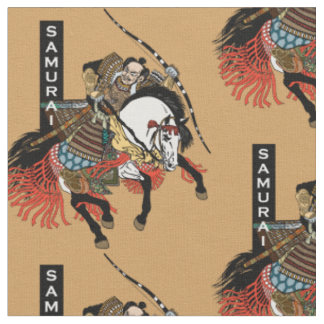 Japansk samurai horseman tyg