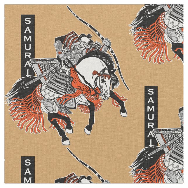 Japansk samurai horseman tyg (Närbild)