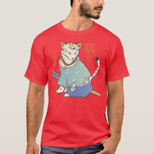 Japansk samurai-katt (2) t shirt