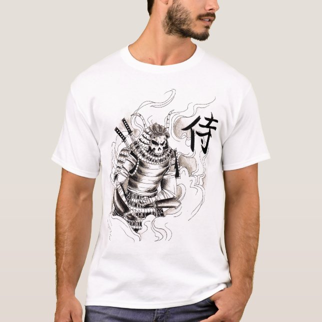Japansk Samurai Tee Shirt (Framsida)
