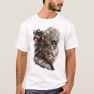 Japansk Samurai Tiger Tattoo T-Shirt   Irezumi Wa