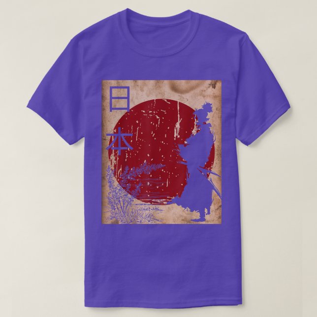 Japansk samurai-vintage (2) t shirt (Design framsida)