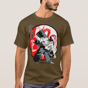 Japansk samurai Warrior Aikido Japan Calligraphy  T Shirt