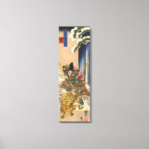 Japansk Samuraikrigare för vintage Canvastryck