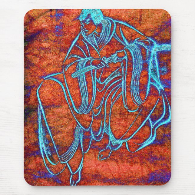 Japansk SamuraiSwordsmankonst Mousepad Musmatta (Framsidan)
