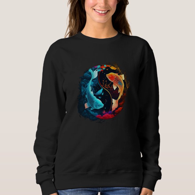 Japansk Samuraj Estetisk Koi Fisk  4 T Shirt (Framsida)