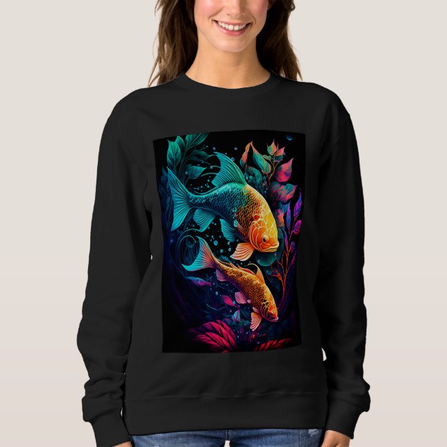 Japansk Samuraj Estetisk Koi Fisk  4 T Shirt (Framsida)