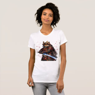 Japansk Samuraj Fox Kitsune Krigare T-Shirt