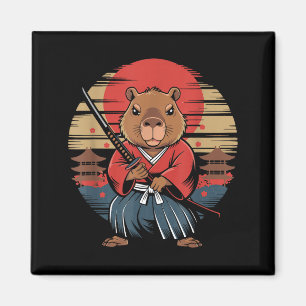 Japansk Samuraj Kapybara Magnet