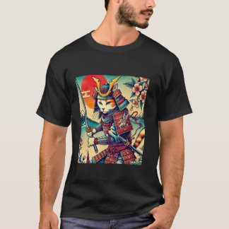 Japansk Samuraj Katt Ninja Katt 1 T Shirt