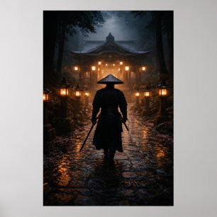 Japansk Samuraj - Mörkt Tema Poster