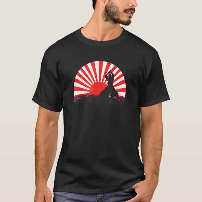 japansk samuraj ninjasvärdskämpe t shirt (Framsida)