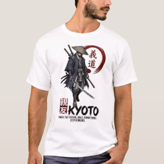 Japansk Samuraj Ronin Krigare Kyoto Bushido Konst T Shirt