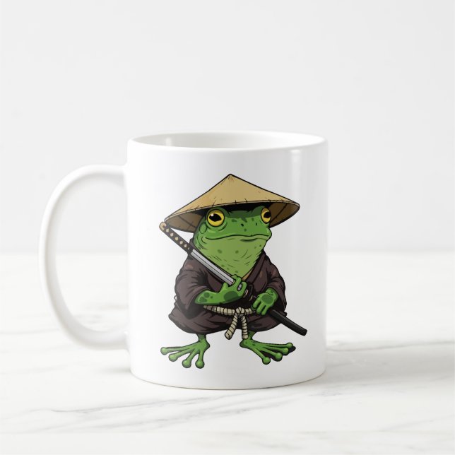 Japansk samurajgroda kaffemugg (Vänster)