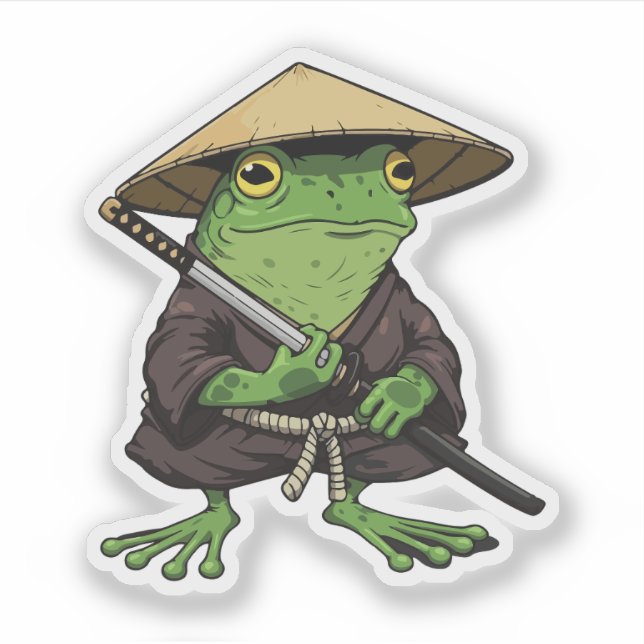 Japansk samurajgroda klistermärken (Framsida)