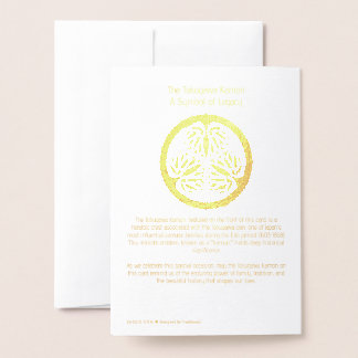 Japansk Samurajhistoria Tokugawa Strålande Folierat Kort