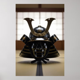 Japansk Samurajhjälm Poster