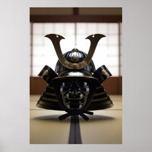 Japansk Samurajhjälm Poster