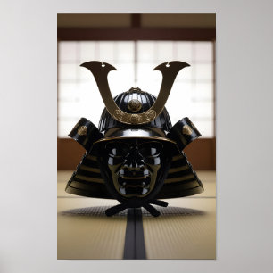 Japansk Samurajhjälm Poster