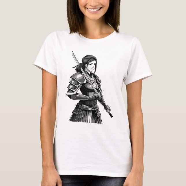 Japansk samurajkrigare - kvinna t shirt (Framsida)