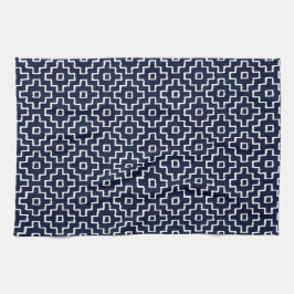 Japansk Sashiko Indigo Mönsterpresent Kökshandduk