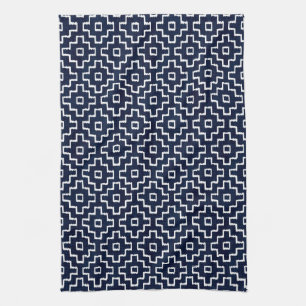 Japansk Sashiko Indigo Mönsterpresent Kökshandduk