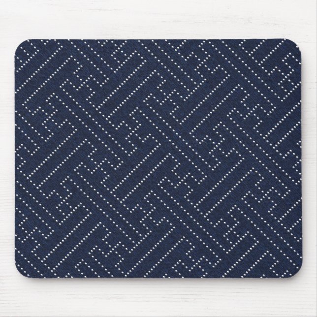 Japansk sashiko nyckel-design musmatta (Framsidan)