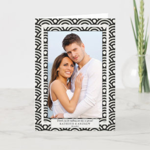 Japansk Seigaiha Bröllop Tack/Anpassningsbar Text Tack Kort