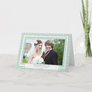 Japansk Seigaiha Bröllop Tack/Anpassningsbar Text Tack Kort