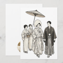 Japansk Shinto-bröllopsprocession