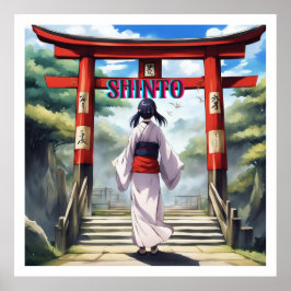 Japansk shinto Religion Poster