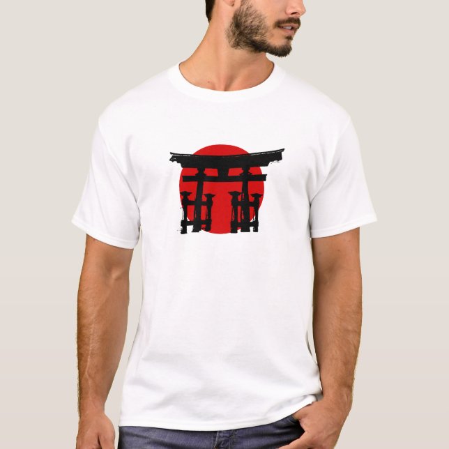 Japansk Shintorelikskrin T-shirt (Framsida)