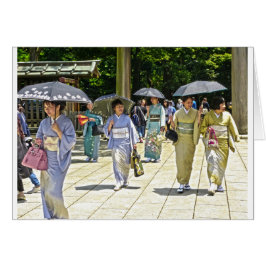 Japansk Shrine Festival Hälsningskort
