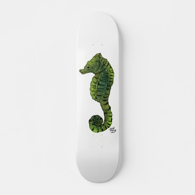 Japansk sjöhästs konstskateboard mini skateboard bräda 18,5 cm (Framsida)
