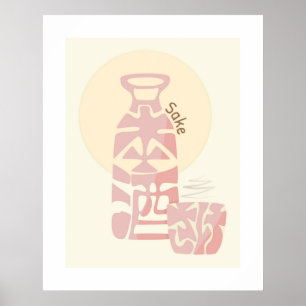Japansk sjöskalk Kanji/Hiragana Ord Wall Art Poster